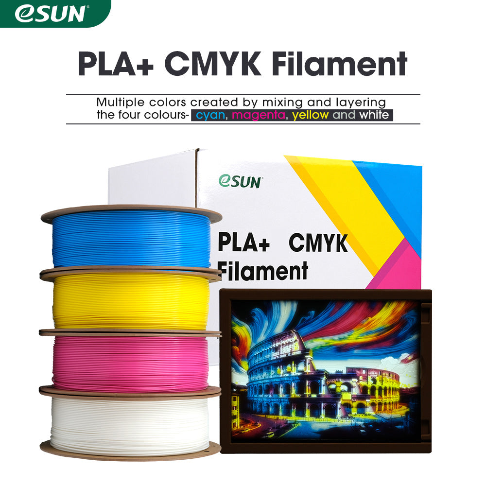 eSun PLA+CMYK Filament (Cyan + Magenta + Yellow + White)